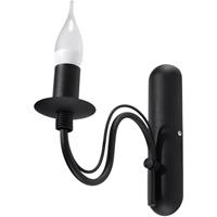 SOLLUX LIGHTING Sollux MINERWA - 1 Light Candle Candle Wandleuchte Schwarz, E14