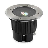 LEDS-C4 LIGHTING Leds-C4 Gea - Außen LED Einbau Boden Uplight Edelstahl poliert DMX Dimmen 12,5 cm 240 lm 25 Grad. RGB IP67