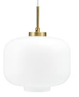 Dyberg Larsen hanglamp Arp 25 x 32 cm E27 opaal 25W wit/goud