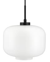 Dyberg Larsen hanglamp Arp 25 x 32 cm E27 opaal 25W wit/zwart