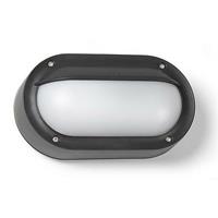 LEDS-C4 LIGHTING LEDS C4 Basic Oval Technopolymer Outdoor Simple Flush Schwarz, Opal IP65 E27