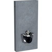 GEBERIT Monolith Sanitärmodul für Wand-WC, 101cm, Wasseranschluss seitlich, mit Anschlussstutzen, Farbe: Steinzeug Schieferoptik / Aluminium