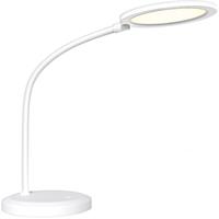 BES LED Led Tafellamp - Tafelverlichting - Aigi Priton - 7w - Natuurlijk Wit 4000k - Dimbaar - Rond at Wit - Kunststof