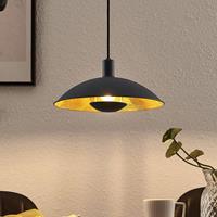 Lindby Narisara hanglamp zwart-goud 1-lamp 30 cm