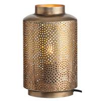 Leen Bakker Tafellamp Casablanca - antiek goudkleur - Ø16x26,5 cm