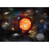 Bellatio Leerzame Melkwegstelsel Poster A1 Met Planeten Voor Op Kinderkamer / School / Decoratie 84 X 59 Cm - Posters