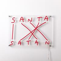 Seletti LED-Deko-Wandleuchte Santa-Satan, rot