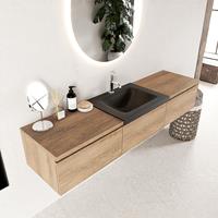 Mondiaz Bukla badmeubel 1 kraangat 180 washed oak en urban