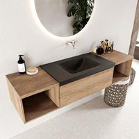 Mondiaz Bukla badmeubel 2 lades 160 washed oak en urban