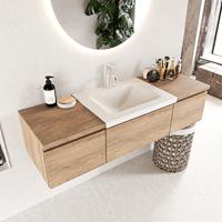 Mondiaz Bukla badmeubel 1 kraangat 140 washed oak en talc