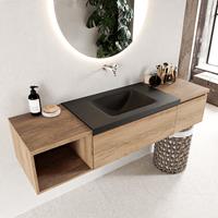 Mondiaz Bukla badmeubel links 160 washed oak en urban