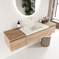 Mondiaz Bukla badmeubel 160 washed oak en talc