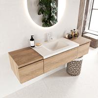 Mondiaz Bukla badmeubel 1 kraangat 160 washed oak en talc