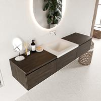 Mondiaz Bukla badmeubel 180 dark brown en talc