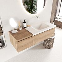 Mondiaz Bukla badmeubel rechts 120 washed oak en talc