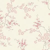 Laura Ashley Oriental Blossom Blush Vliestapete - 10mx52cm - 