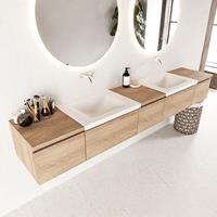 Mondiaz Bukla badmeubel 240 washed oak en talc