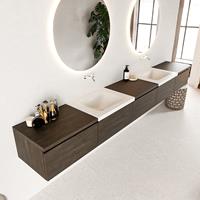 Mondiaz Bukla badmeubel 300 dark brown en talc