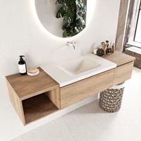 Mondiaz Bukla badmeubel links 160 washed oak en talc