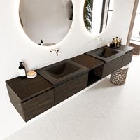 Mondiaz Bukla badmeubel 4 lades 240 dark brown en urban