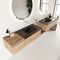 Mondiaz Bukla badmeubel 4 lades 280 washed oak en urban