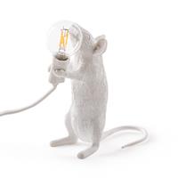 Seletti LED-Deko-Tischleuchte Mouse Lamp USB stehend weiß