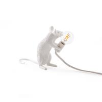 Seletti LED-Deko-Tischleuchte Mouse Lamp USB sitzend weiß