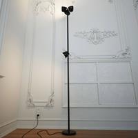 Pujol LED-Stehlampe Trio vierflammig, Leselicht, schwarz