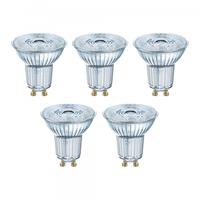 OSRAM 4058075466555 LED-lamp Energielabel G (A - G) GU10 4.3 W = 50 W Neutraalwit (Ø x l) 51 mm x 55 mm 5 stuk(s)