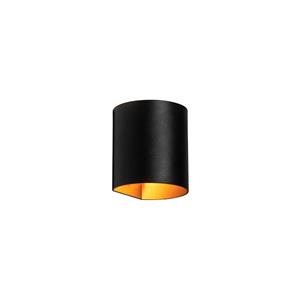 QAZQA Moderne Wandlampe schwarz mit Messing - Sabbio