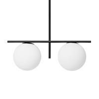 Sforzin Hanglamp Jugen, zwart/wit, 2-lamps