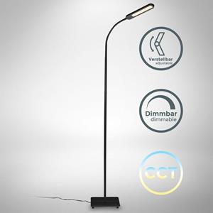 B.K.LICHT LED Stehleuchte CCT Stufen dimmbar Stehlampe schwenkbar Touch Leselampe flexibel