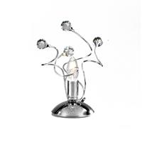 EULUNA Tischlampe Trilly, Chrom und Kristalle, Höhe 27cm