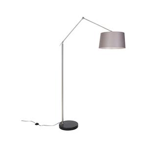 Qazqa Moderne Vloerlamp Staal Met Kap Donkergrijs 45 Cm - Editor