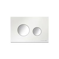 TECEloop wc-bedieningsplaat van kunststof voor duospoeltechniek, wit, toetsen glanzend chroom
