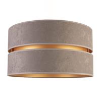 Euluna Plafondlamp Duo van textiel, grijs/goud, Ã60cm