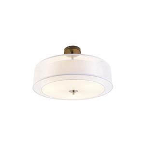 QAZQA Moderne plafondlamp wit 50 cm 3-lichts - Drum Duo