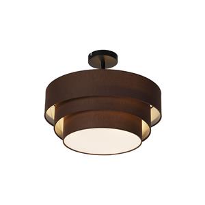 QAZQA Moderne plafondlamp bruin 45 cm 3-lichts - Drum Trio