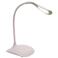 Bellatio Witte Bureaulamp/leeslamp Met Usb Kabel 28 Cm - Tafellampen