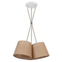 Euluna Hanglamp Jute natuurlijk bruin 3-lamps Ã kap 24cm