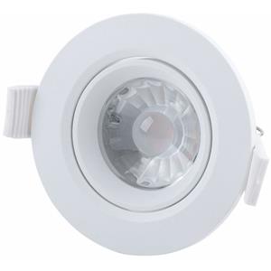Nordlux LED Einbaustrahler Deckenleuchte Badezimmer Einbauspot Deckenlampe LED, in weiß rund, IP44, LED 6W 600lm warmweiß, D 9,5 cm