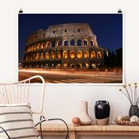 Klebefieber Poster Colosseum in Rom bei Nacht