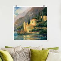 Klebefieber Poster Italienische Landschaft - Landhaus