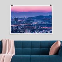 Klebefieber Poster Skyline von Seoul