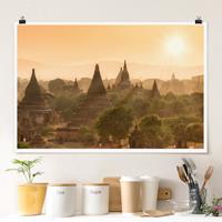 Klebefieber Poster Sonnenuntergang über Bagan