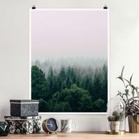 Klebefieber Poster Wald im Nebel Dämmerung