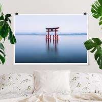 Klebefieber Poster Torii im Wasser