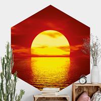 Hexagon Fototapete selbstklebend Fantastic Sunset