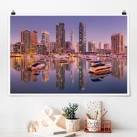 Klebefieber Poster Dubai Skyline und Marina