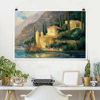 Klebefieber Poster Italienische Landschaft - Landhaus